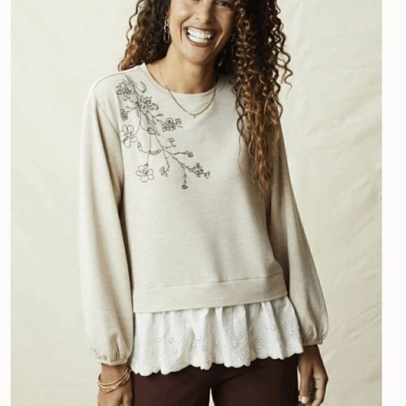 MATILDA JANE Spring Bouquet Sweatshirt Women's MEDIUM - Picture 1 of 13
